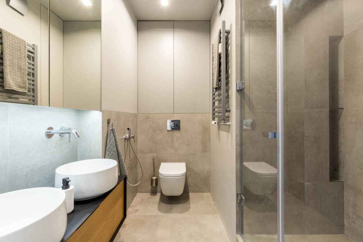 Accessible Modern Wet Room With Large Rain Shower