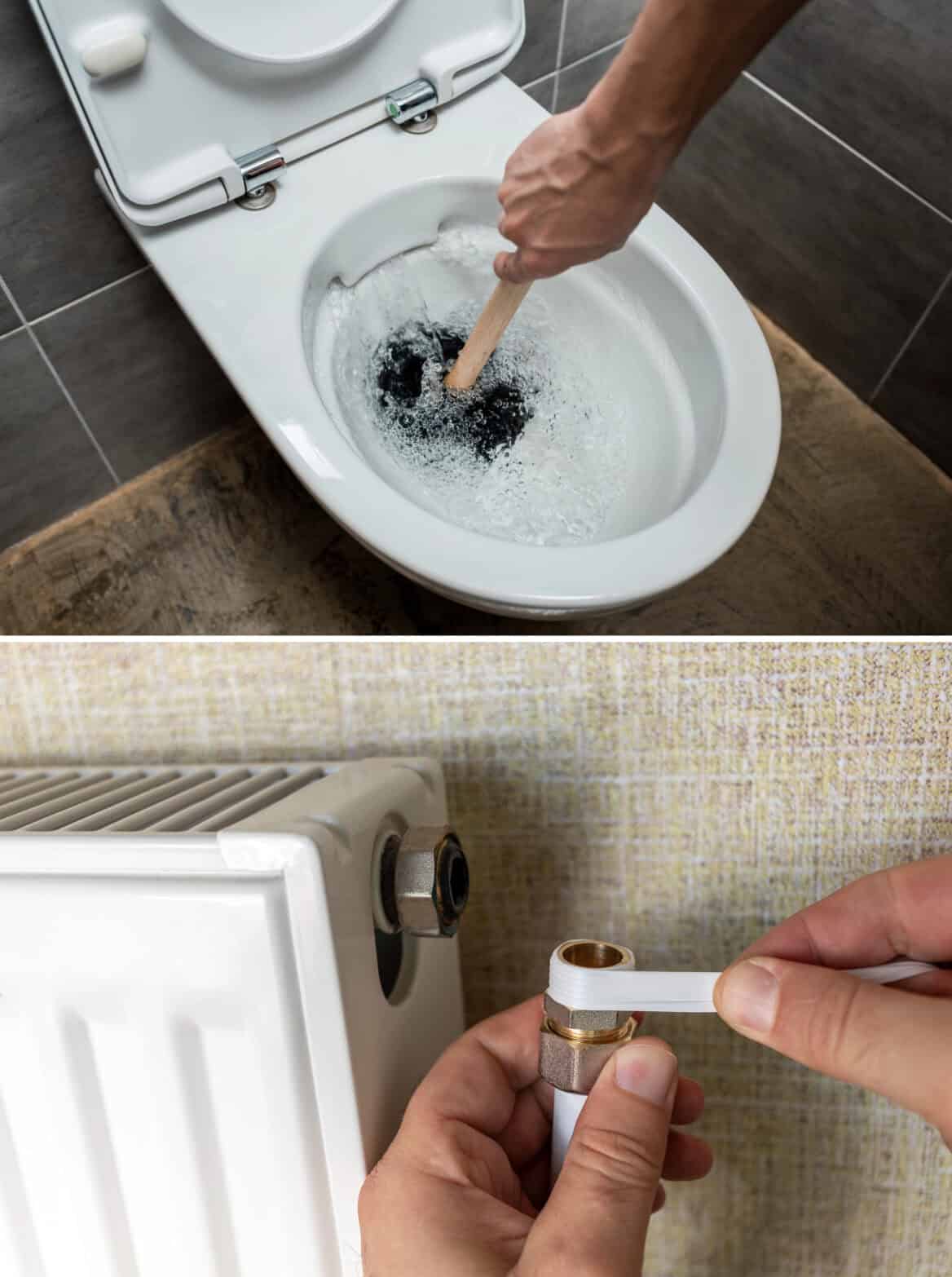Clogged Toilet Plumber And Plunger To Unblock Suaad